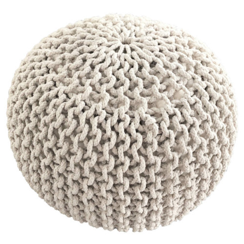 Dakota Fields Allicyn 18'' Wide Round Pouf Ottoman & Reviews | Wayfair