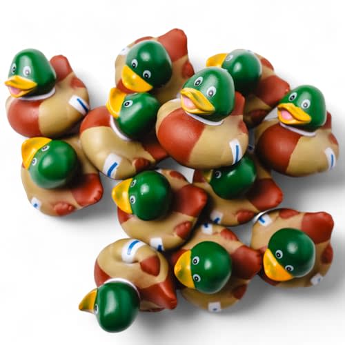 Mallard Rubber Duckies - Rubber Duck Bath Toys and Jeep Ducks (12 Pack)