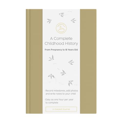 Promptly Journals, A Complete Childhood History: From Pregnancy to 18 Years Old (Sage Green, Linen) | Baby Book and Pregnancy Journal | Baby Memory Book