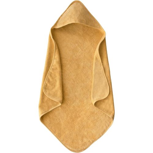 mushie Baby Hooded Towel | Organic Cotton (Fall Yellow)