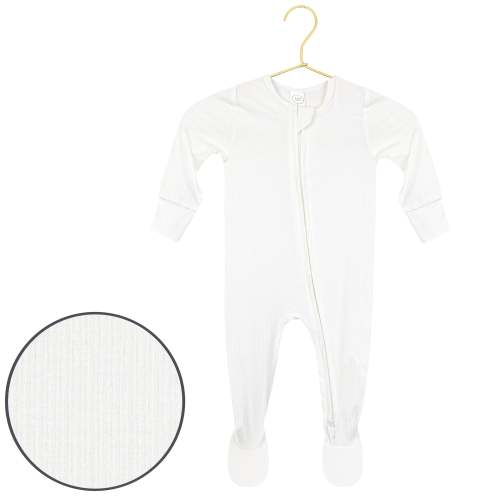 Wren Ribbed Zipper Footies