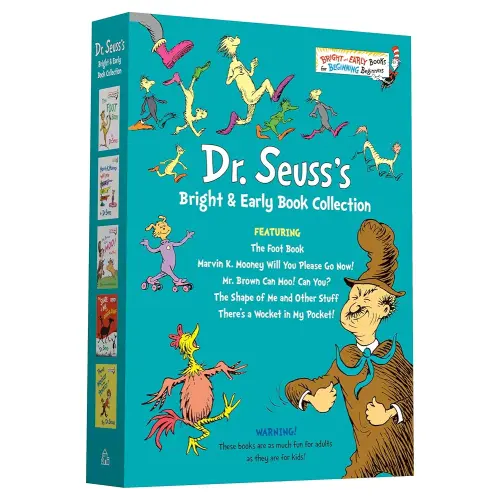 Dr. Seuss Bright & Early Book Boxed Set Collection: The Foot Book; Marvin K. Mooney Will You Please Go Now!; Mr. Brown Can Moo! Can You?, The Shape of ... a Wocket in My Pocket! (Bright & Early Books)