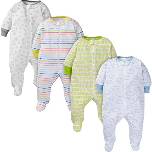 Onesies Brand Unisex Baby 4-Pack Sleep 'N Play Footies Multi Pack