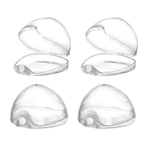 Accmor Pacifier Case, Pacifier Holder Case, Pacifier Container for Travel, BPA Free, Transparent, 4 Pack - 4 Count (Pack of 1)