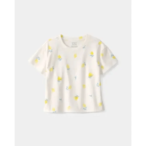 Toddler Girl Lemon Relaxed Top - Cream | Carter's
