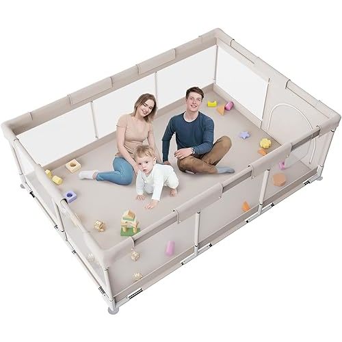 Baby Playpen, Playpen, 71x47 inch Playpen for Babies and Toddlers, Play Pen for Kids, Play Pens for Babies and Toddlers for Apartment (Without mat)