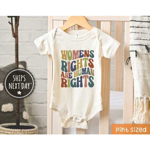 Womens Rights Baby Onesie® - Cute Feminist Natural Baby Bodysuit - Retro Empowerment Baby Onesie®