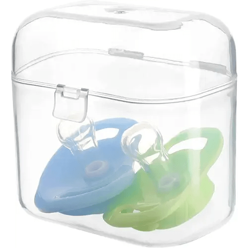 Accmor Pacifier Container Can Storage 2 Pacifiers, Baby Pacifier Holder Case for Travel, BPA Free,Transparent