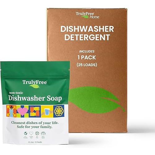 Automatic Dishwasher Detergent Powder - Concentrated Dishwashing Detergent, Dish Soap, Hard Water Stain Remover, Kitchen Cleaning Supplies, No Harmful Ingredients - 12.5 oz (Pack of 1)