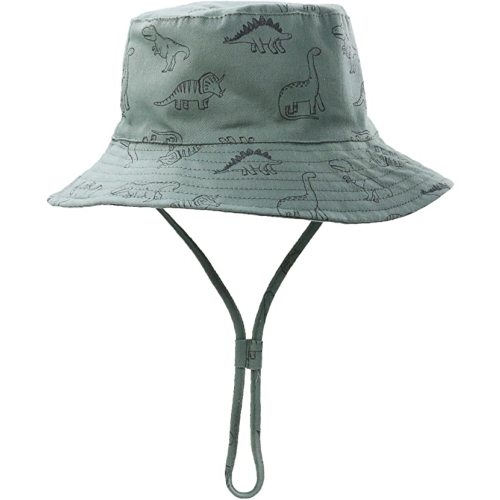 Baby Sun Hat UPF 50+ Sun Protective Toddler Bucket Hat Summer Kids Beach Hats Wide Brim Outdoor Play Hat for Boys Girls - 0-6 Months - Sea Blue