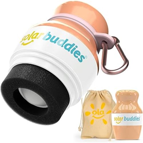 Solar Buddies Bag Bundle & Carabina Clip - Full Green - Refillable Roll on Sponge Sunscreen, Suncream & Lotion Applicator For Kids, Adults & Families - Holds 3.4fl oz, Perfect Size for Travel