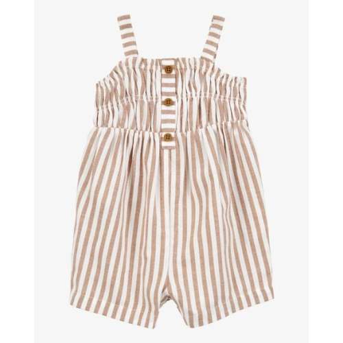 Baby Striped Twill Romper - Carter's | Carter's