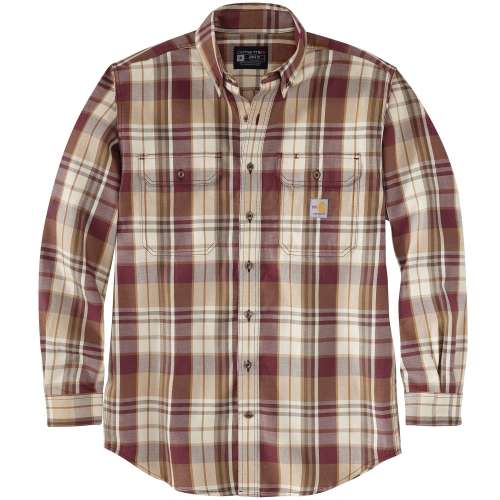 Flame Resistant Force Rugged Flex® Loose Fit Twill Long-Sleeve Plaid Shirt
