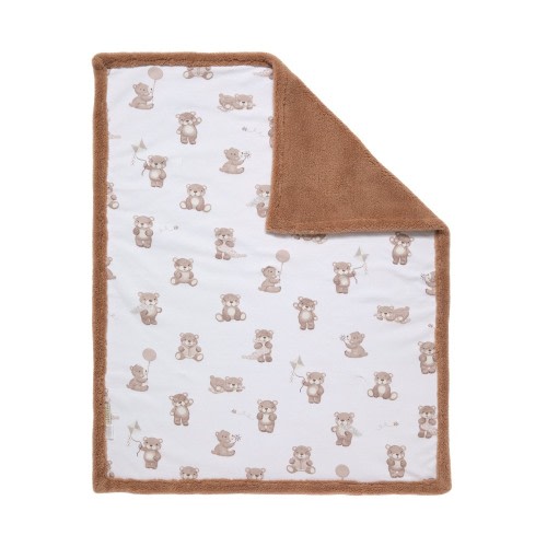 Living Textiles Sherpa Blanket Cuddly Bear