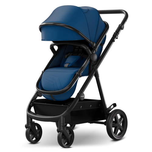Mompush Meteor2, 2-in-1 Stroller, Bassinet Mode, Adjustable Handle, Footrest, Navy 23.2LB Unisex