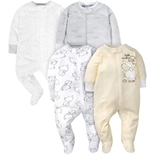 Amazon.com: Gerber Baby Boys 4 Pack Sleep 'N Play Footie: Clothing, Shoes & Jewelry
