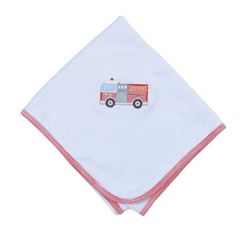 Hero Brigade Applique Receiving Blanket