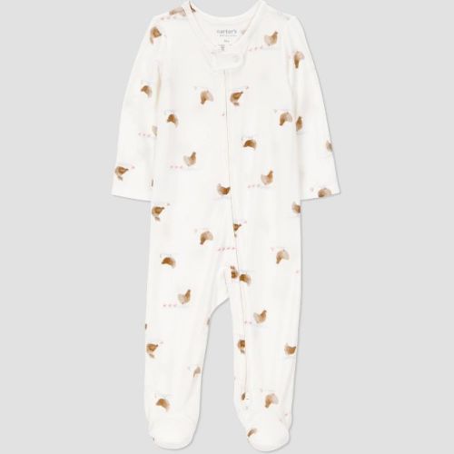 Carter's Just One You® Baby Girls' Chicken Comfy Soft Sleep N' Play - Ivory 3M