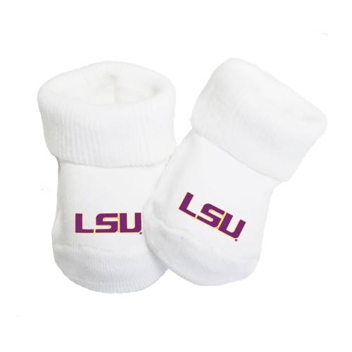 LSU Tigers Baby Toe Sock Booties