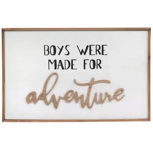 Boys Were Made For Adventure Wood Wall Decor