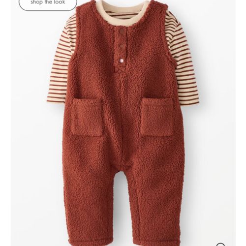 Baby Long Sleeve T-Shirt & Fleece Overalls Set | Hanna Andersson