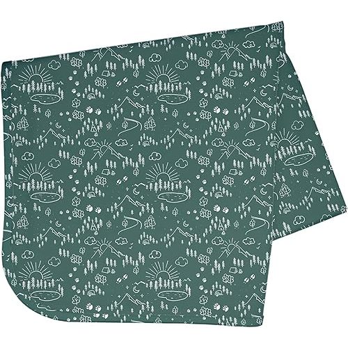 BapronBaby Pine Forest Splash Mat - Waterproof Catch-All for Under High Chairs, Floors, Tables, Playtime or Arts & Crafts - Machine Washable - 45" x 45”