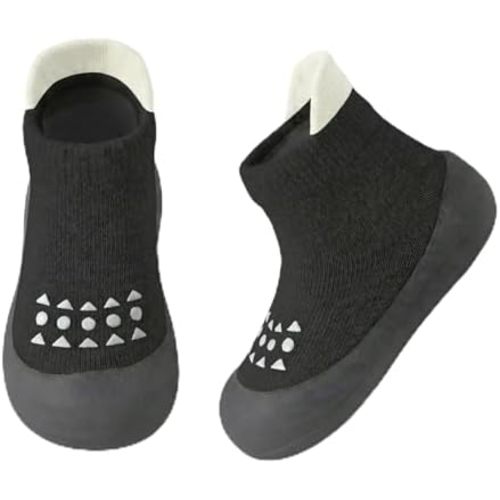 Baby Sock Shoes Toddler Walking Shoes Infant Non-Slip Slippers with Soft Rubber Sole Baby Boys Girls Sneakers
