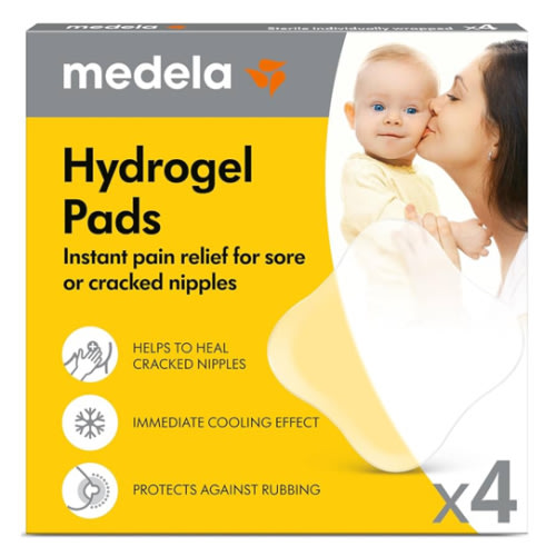 Medela Hydrogel Pads | Pain Relief for Sore or Cracked Nipples | Breastfeeding Essentials