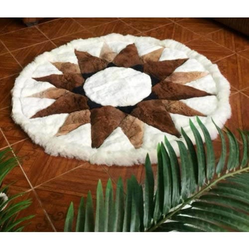 100% Alpaca fur Rug - Round fur rug, Luxury alpaca rug, circle rugs peruvian, rugs