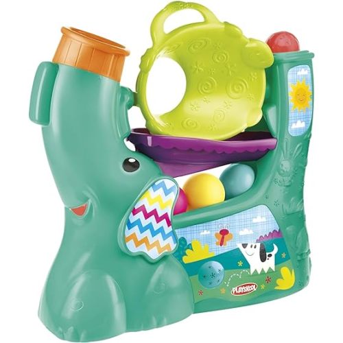 Playskool Chase 'N Go Ball Popper Toy for Active Babies and Toddlers with 4 Colorful Balls For Boys Girls and Kids Ages 9, 10, 11, 12 Months and Up - Frustration-Free Packaging