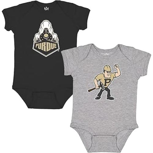 Little King NCAA Bodysuit 2 Pack Short Sleeve-100% Cotton-Infant Sizes 0-3M 6M 12M 18M
