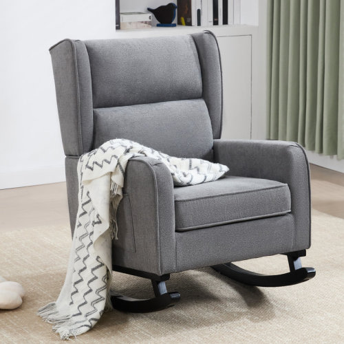 Isabelle & Max™ Solid Wood Rocking Chair | Wayfair