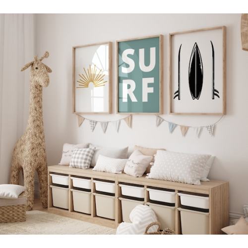 Surf Themed Nursery Wall Art Prints for Beach Nursery Baby - Etsy