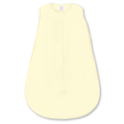 SwaddleDesigns Baby Sleep Sack 6-12 months, Cotton Knit Wearable Blanket with 2-way Zipper, Non-Weighted Sleeping Sack for Safer Sleep, Pastel Yellow, Medium