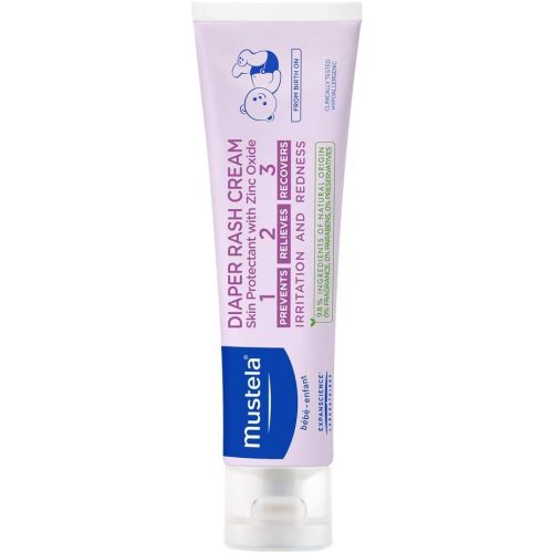 Mustela Baby Diaper Rash Cream 123 - Skin Protectant with Zinc Oxide - Fragrance Free & Paraben Free - with 98% Natural Ingredients - Various Packaging