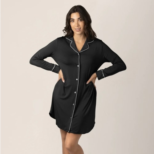 Clea Bamboo Long Sleeve Sleep Shirt