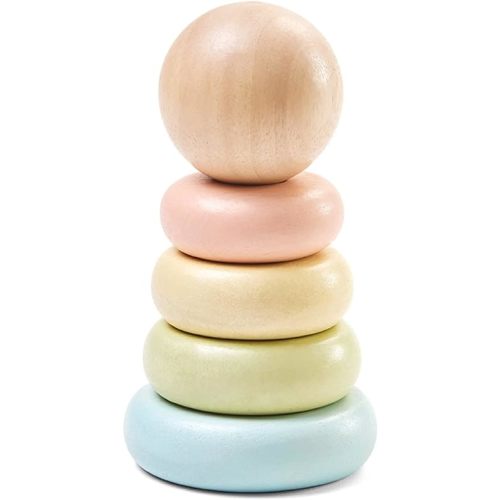 PlanToys First Stacking Rings- Wooden Baby Toy
