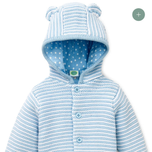 Blue Textured Hoodie