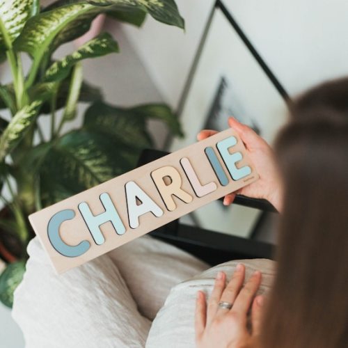 Personalized Name Puzzle With Pegs Montessori Toys Baby