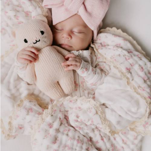 Gauze Lace Blanket | Paisley Peony – Little and Fern