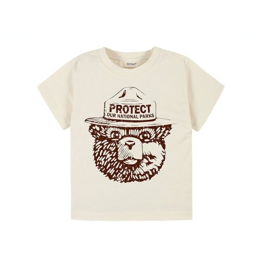 Smokey the bear protect our parks shirt outdoors toddler shirt state park nature baby girl baby boy shirt travel onesie national park kids T shirt (12m, Beige)