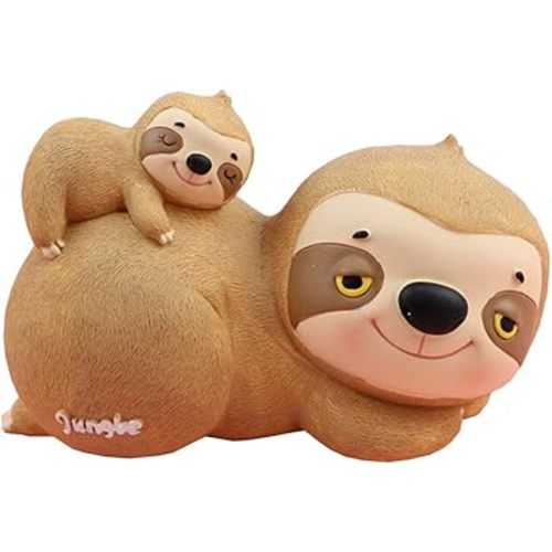 FUYU Cute Cartoon Animal Panda Sloth Piggy Bank Money Box Decoration