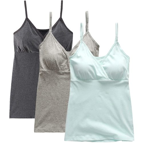 Nursing Tops Tank Shirt Cami Sleep Bra for Maternity and Breastfeeding