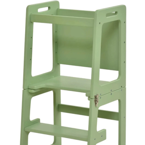 Toddler Kitchen Stool & Montessori Chalkboard Desk | 4-in-1 Convertible Helper Tower