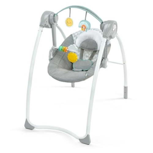 Ingenuity Milestone Baby Swing, Toy Bar, 6-Speed - Grey