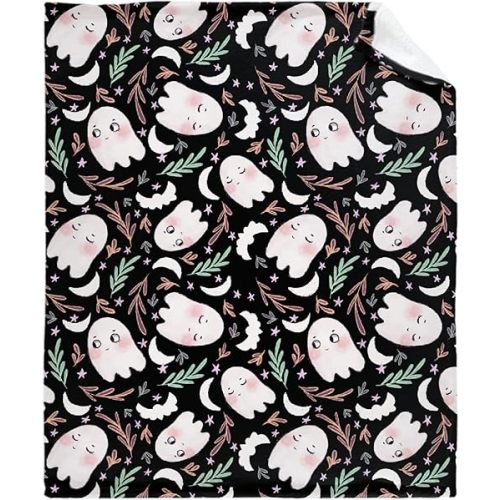 Halloween Ghosts Baby Blanket Gifts Super Soft Swaddle Newborn Cozy Baby Receiving Blanket Stroller Throw Blanket for Crib 40x30 XSmall for Puppy
