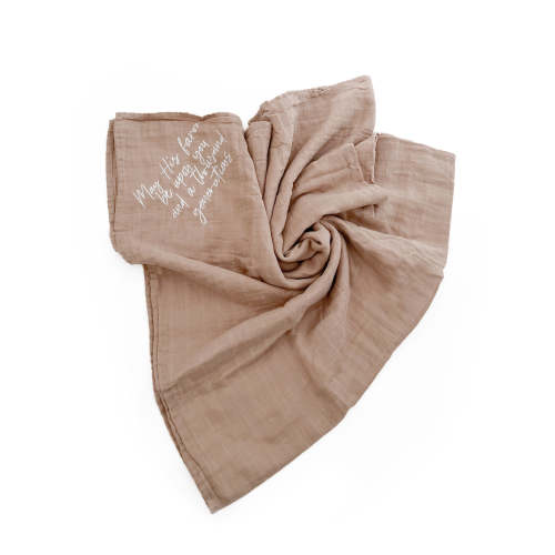May His Favor Embroidered Swaddle Blanket – AmorClothingCo.