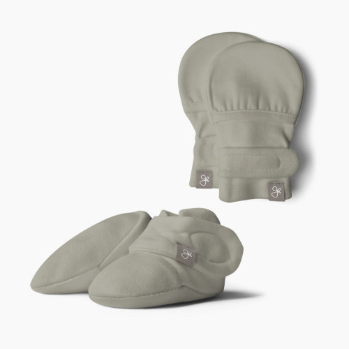 Goumi Kids Stay on Baby Mitts + Boots Bundle - Moss, 0-3 Months