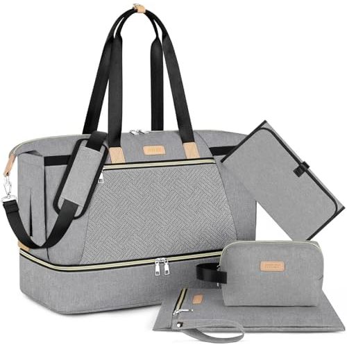 ITIEZY Diaper Bag Tote for Baby - Large Mommy Bag with Portable Changing Pad Pacifier Case, Hospital Bags Travel Baby Bag