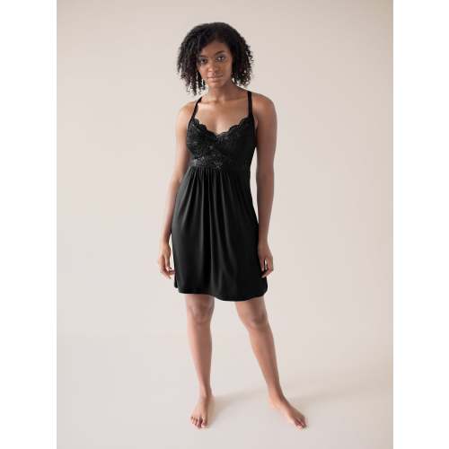 Ella Lace Nightgown | Black